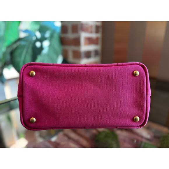 PRADA Pink Mini Canapa Tote - Picture 4 of 10